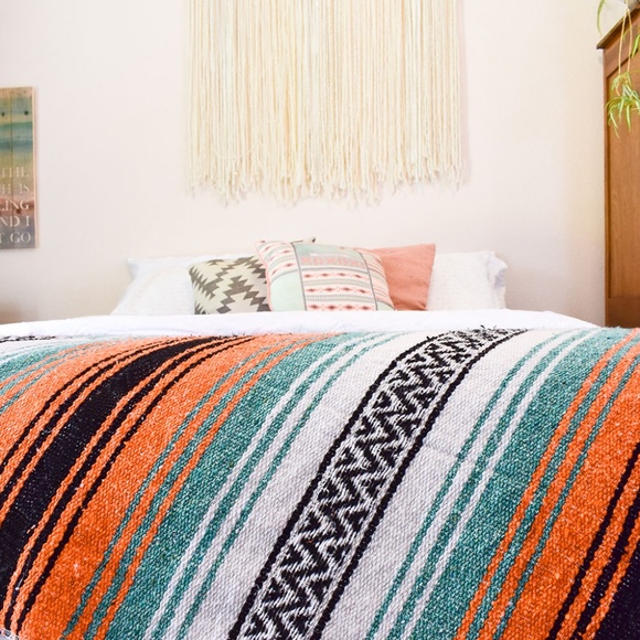 Bedding Mexican Blanket Rip Tide Boho Blanket Poshmark